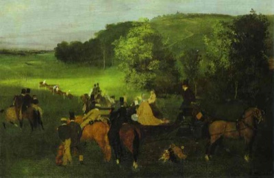 Sur la piste de course