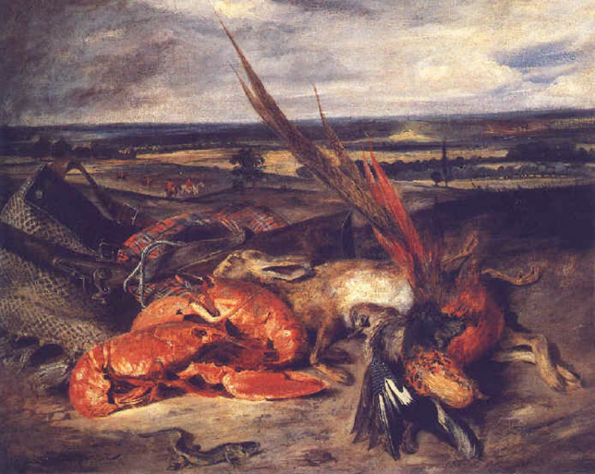 Nature morte aux homards - Eugène Delacroix