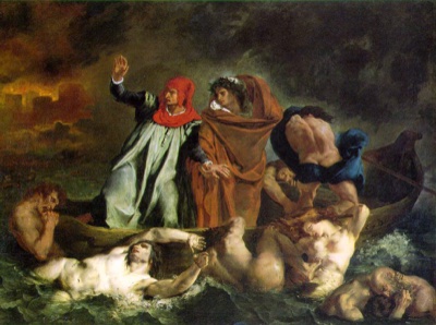 Dante et Virgil en enfer