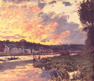 La Seine à Bourgival le soir