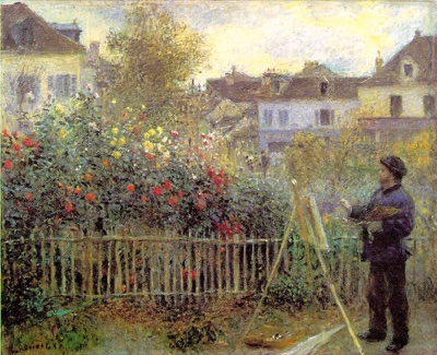 Monet peignant son jardin à Argenteuil